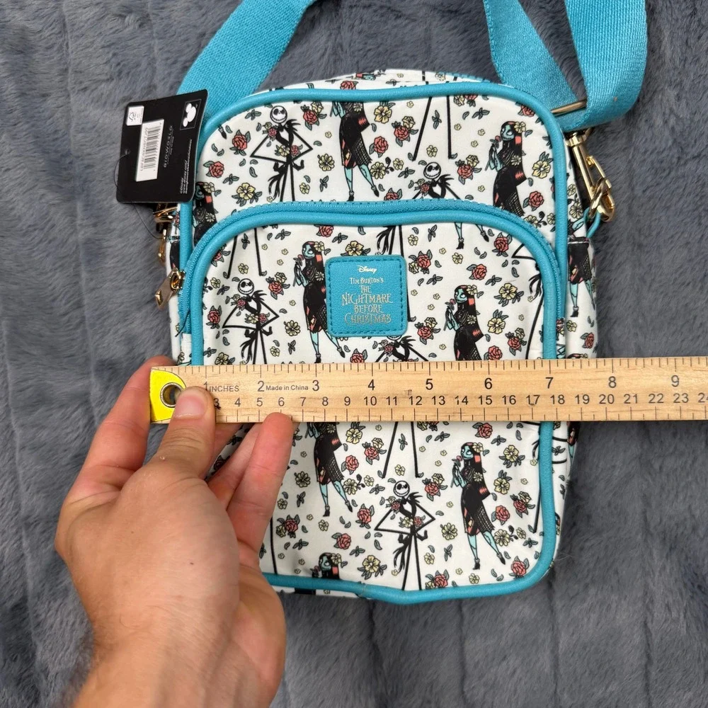 Nightmare Before Christmas Crossbody Bag White NBC Jack Sally Floral Print